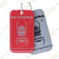 Official Groundspeak Travel Bug with a QR code on the back. 