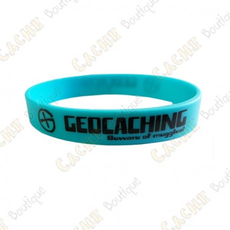 Geocaching silicone wristband for kids - Blue