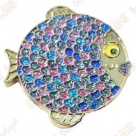 Geocoin "Rainbow Fish" V2 - Fashion Purple Silver LE
