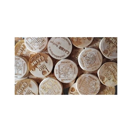 Custom Wood coins x 500