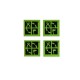 Groundspeak green Mini stickers - Pack of 4