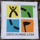 Color trackable Geocaching flag - Large