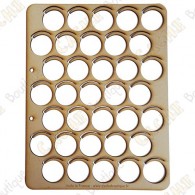 Wood coins tray - 35 fields
