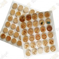 6 Plastic Wood coins trays - 30 fields