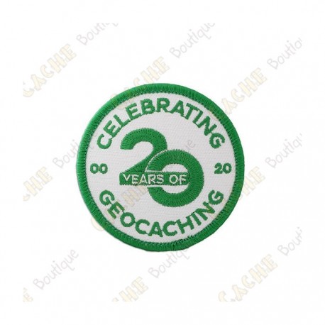 "20 Years of Geocaching" patch