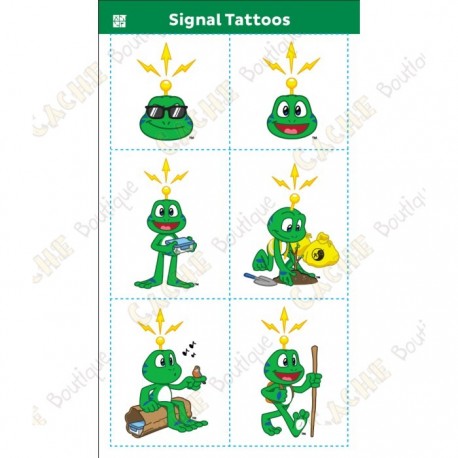 Signal the Frog®️ Tattoos: Sheet of 6