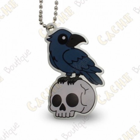 Halloween Cache Buddy Travel Tag - Edgar the Crow